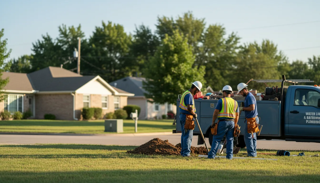 Residential water line and bathroom plumbing service in Danbury, CT